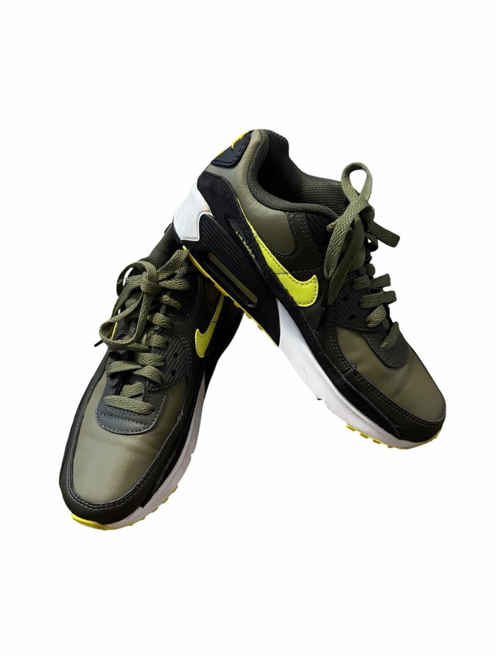 Nike Kids Olive Green Black Neon Yellow Sneakers